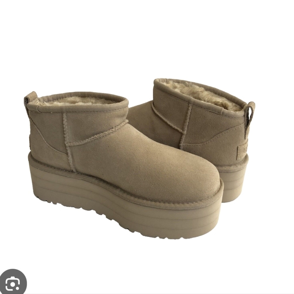 Mini Platform Boots in Sage